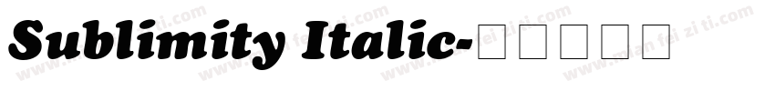Sublimity Italic字体转换